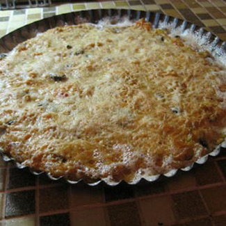 Рецепт киш Два сыра с тыквой, луком-пореем и грецкими орехами