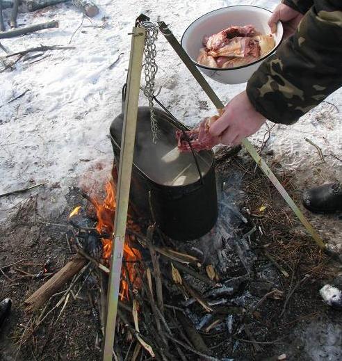 Рецепт уха 'по-царски' на костре