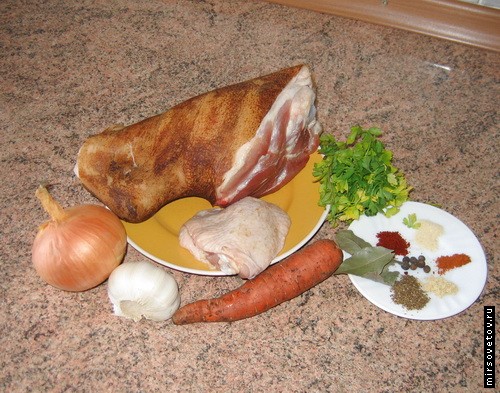 Рецепт холодца из свиных ножек